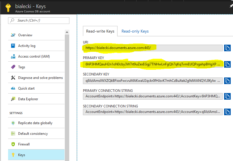 cosmos-db-keys