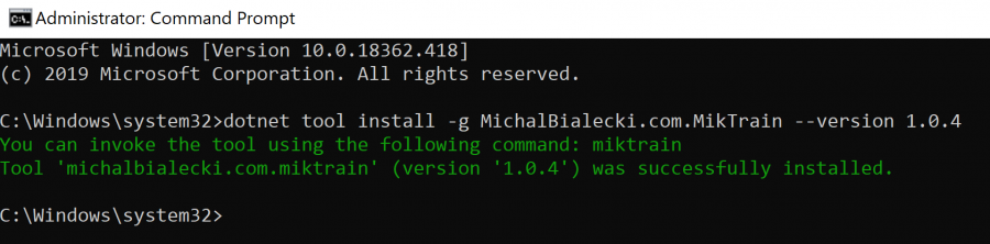 .Net Core Global Tools – your custom app from nuget package